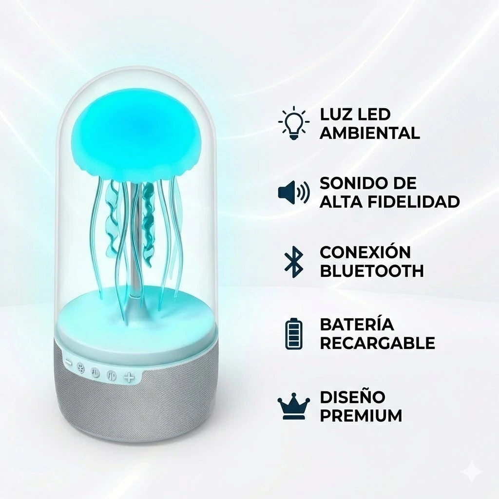 Medusa luz velador y parlante bluethooth